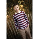 Soft Sweat 3.5 cm. Stripes Burgundy/Lilac