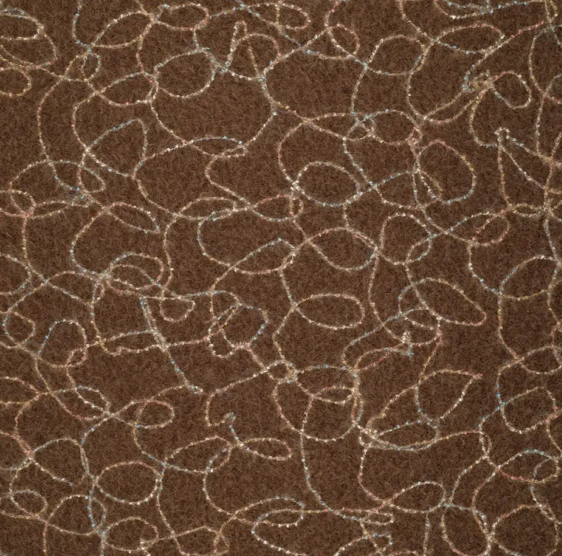 Mantelstof Bouclé Embroidery Lizzy Bruin