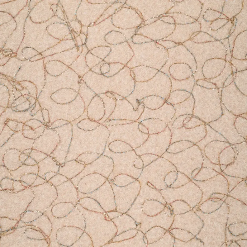 Mantelstof Bouclé Embroidery Lizzy Beige