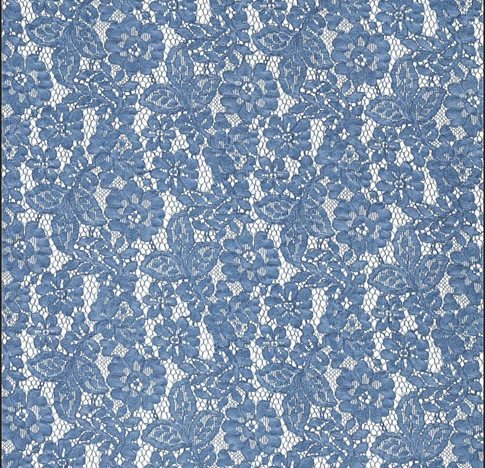 Cotton Lace Stain Dyed Jeansblue