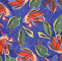 Viscose Stretch Tulip Lines Cobalt