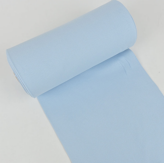 Boordstof Rib light Blue