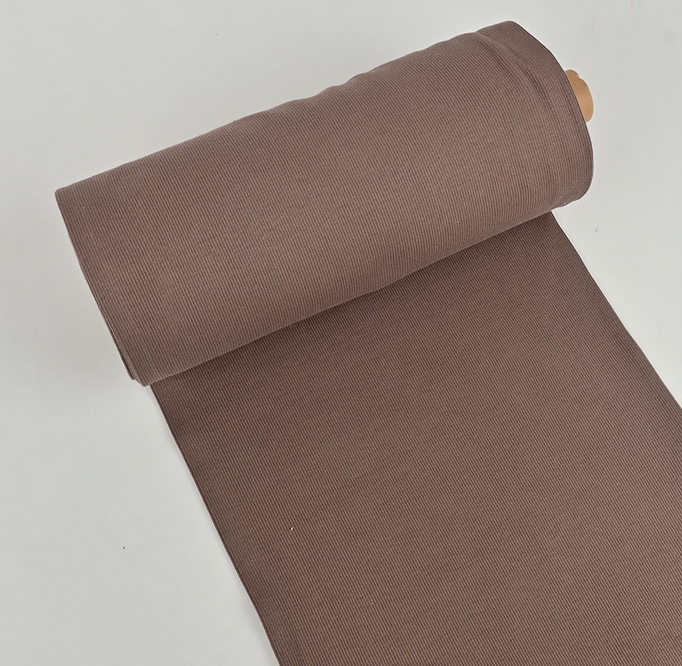 Boordstof Rib Soft Brown