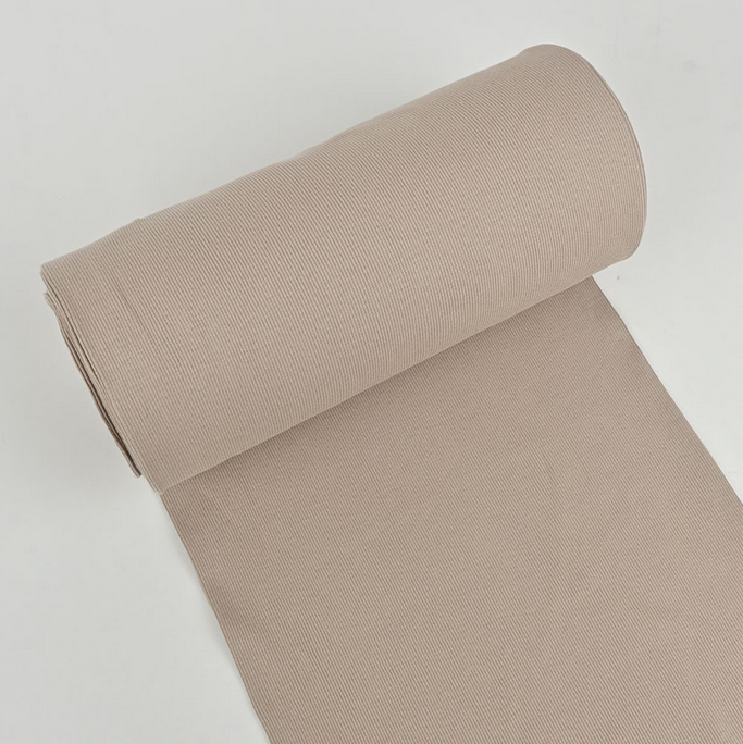 Boordstof Rib Taupe