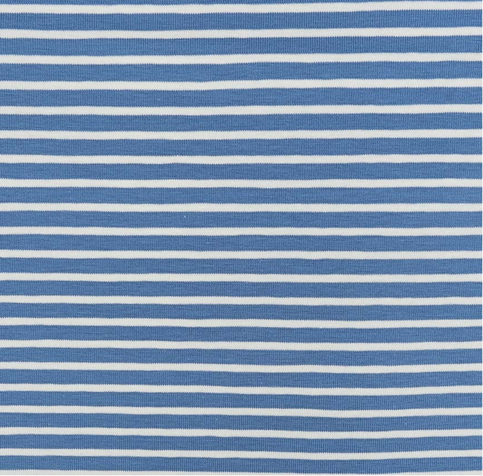 Jersey Streepje Jeansblue