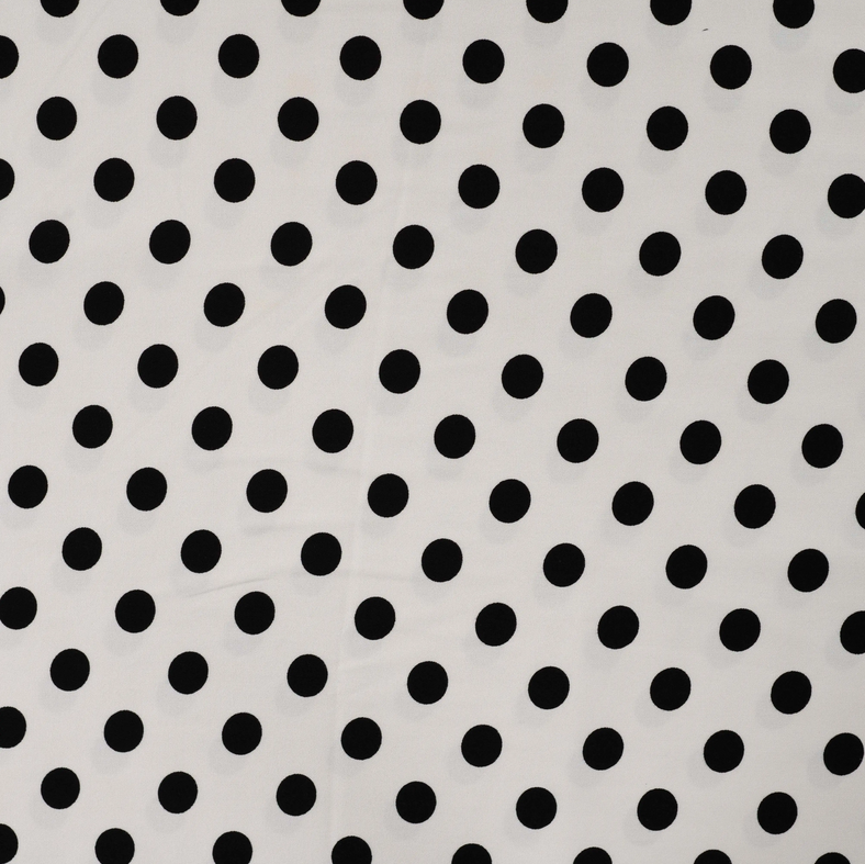 Viscose Twill Print Dots Ecru