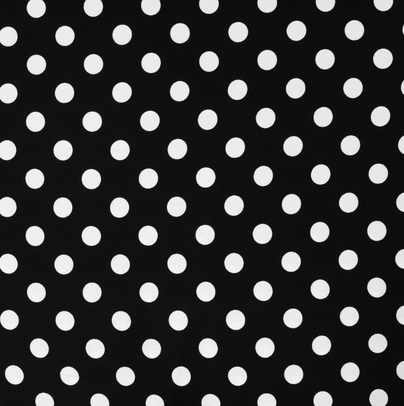 Viscose Twill Print Dots Black