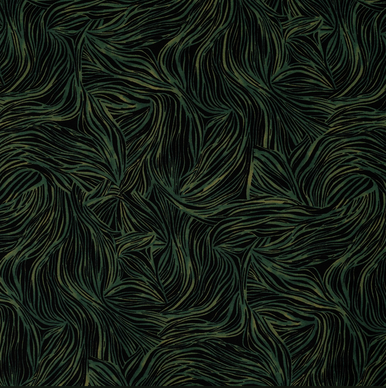 Viscose Twill Print Abstract Green