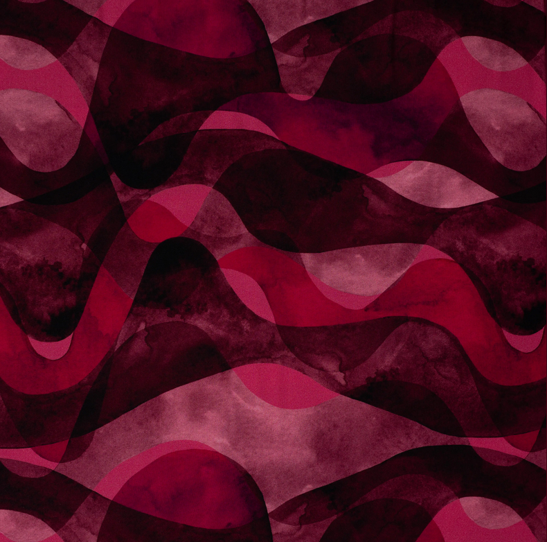 Viscose Ecovero Twill Waves Cyclam