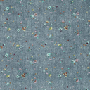 Ribvelours Denim Flower Dusty Blue