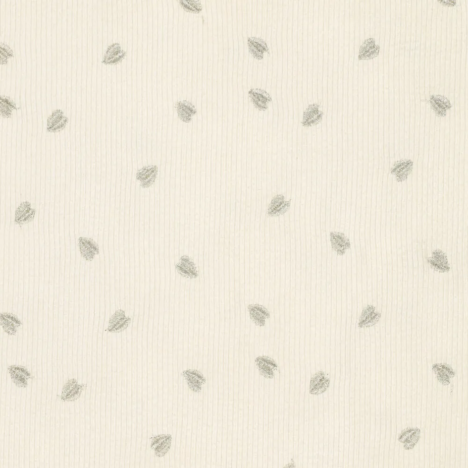 Ribvelours Embroidery Off White