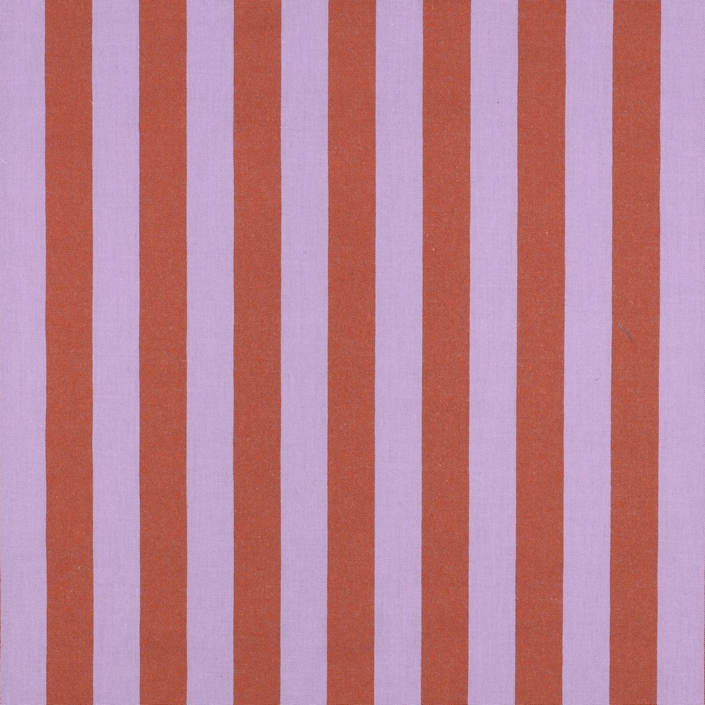 Cotton YD Stripes 22mm. Lilac/Orange