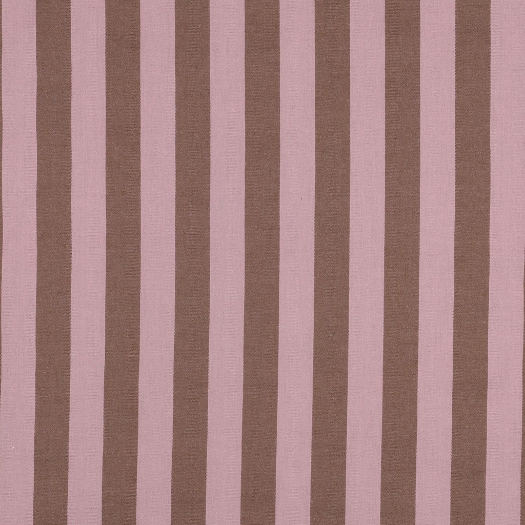 Cotton YD Stripes 22mm. Pink/Brown