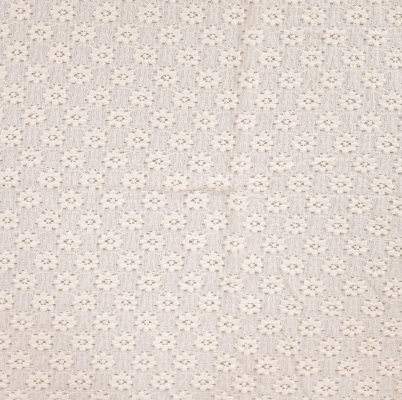 Flower Lace Stretch Ecru