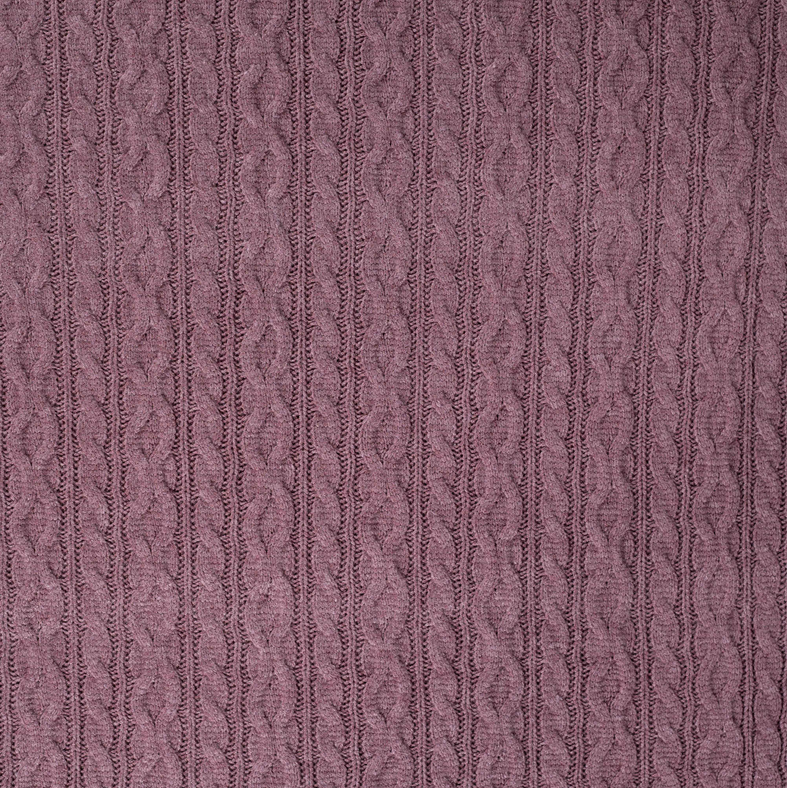 Jersey Nordic Cable Dusty Dark Rose