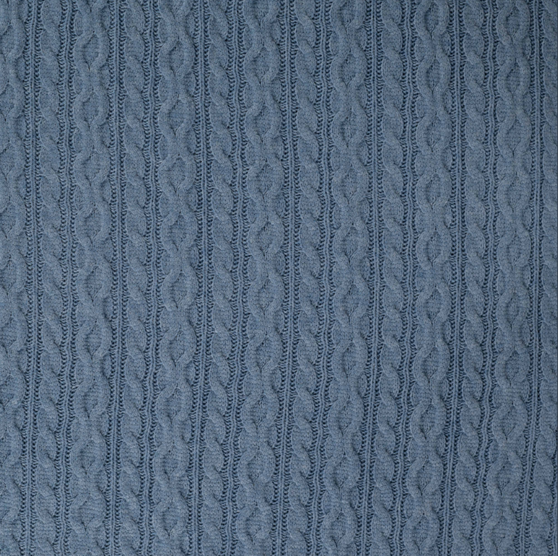 Jersey Nordic Cable Denim Blue