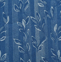 Jacquard Jeans Leaves Medium Blue