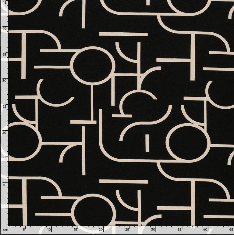 Ponti di Roma Abstract Ecru/Black