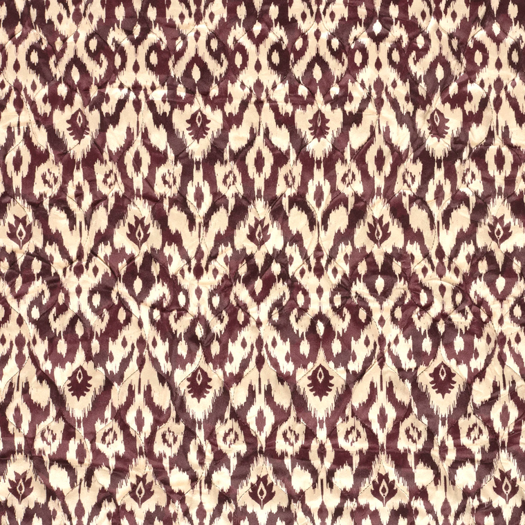 Matelassé Velvet Ecru/Bordeaux