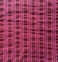 Seersucker Rayures tisse teint Bordeaux/Fuchsia
