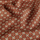 Viscose Satin Retroprint Rust/Red