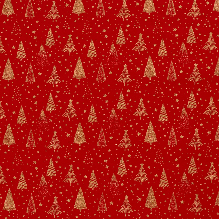 Kerst - Foil Kerstboom - Rood