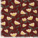 French Terry Tulips Aubergine