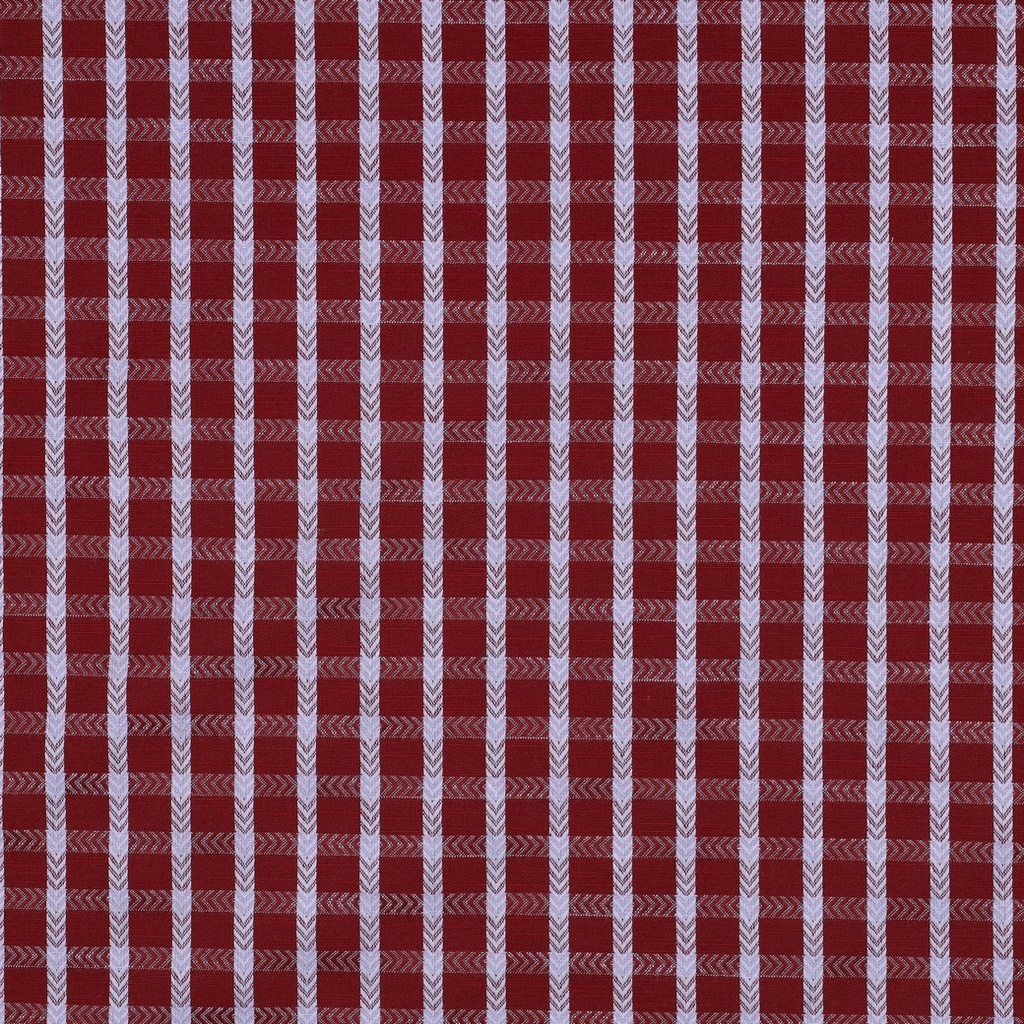 Cotton Dobby Yarn Dyed Checks Burgundy