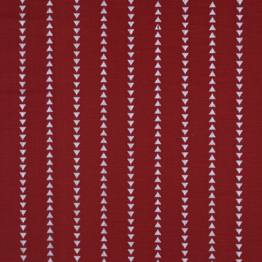 Cotton Dobby Yarn Dyed Triangles Burgundy