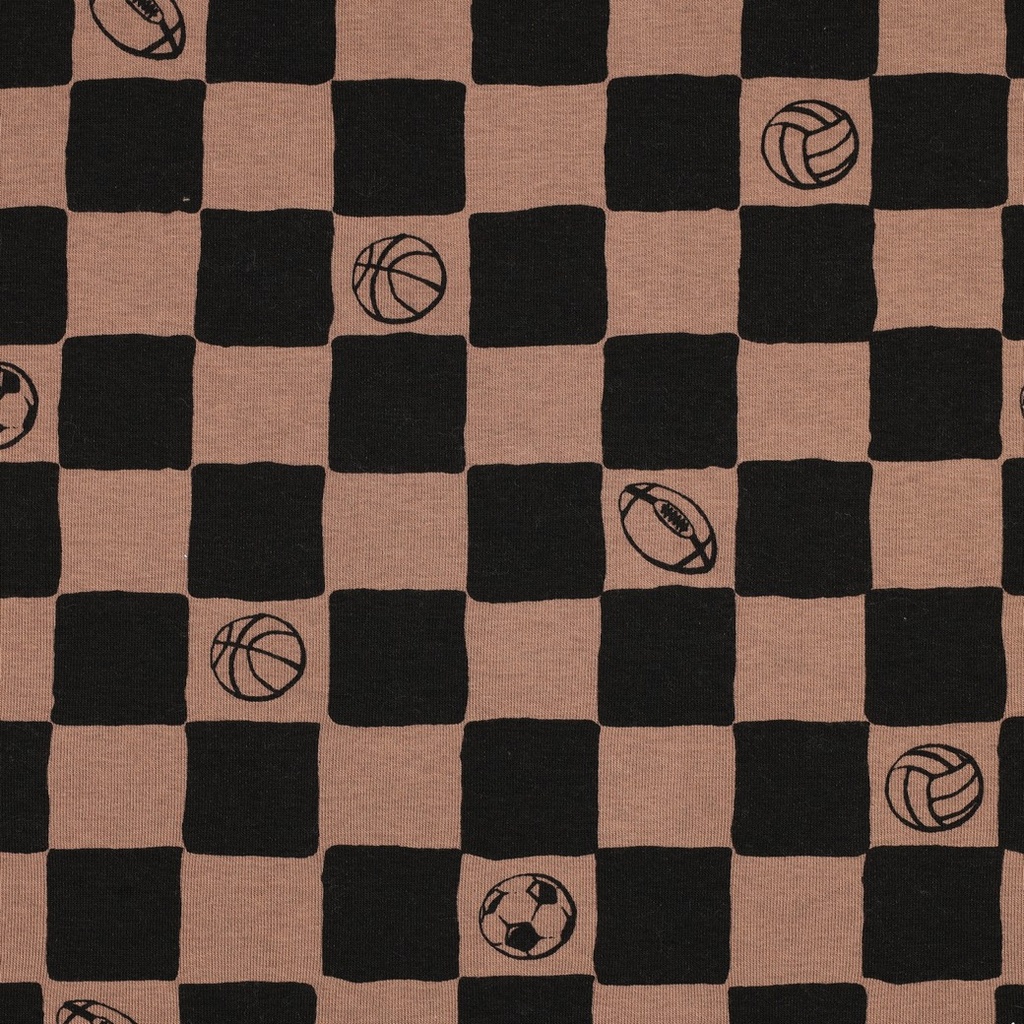 Jogging Sports Checks Brown