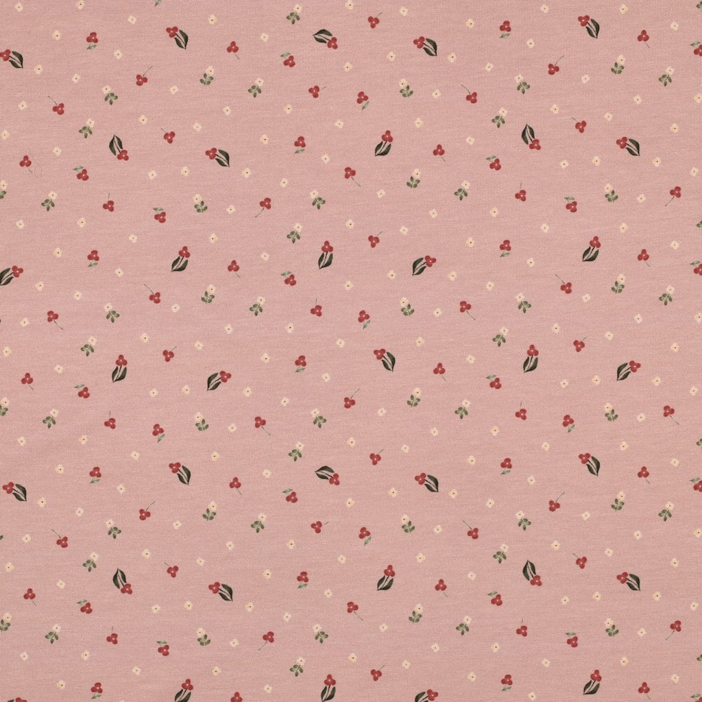 Jersey Bio Digital Small Flowers Pink