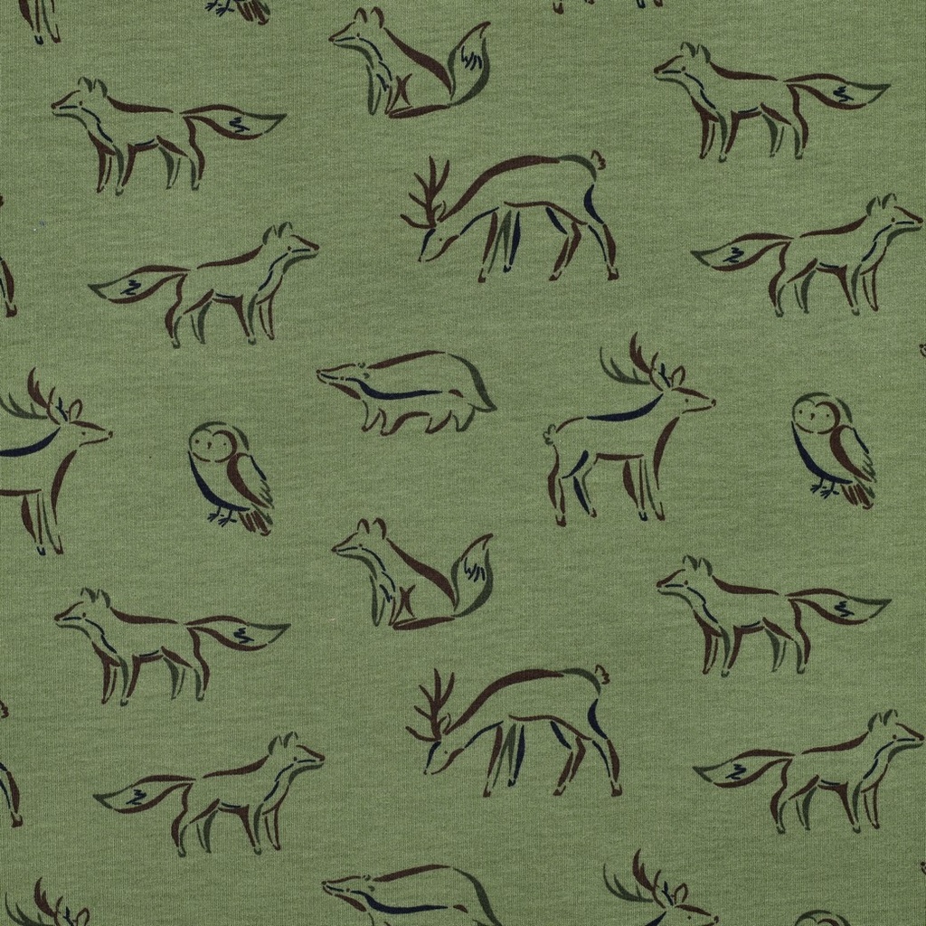 Soft Sweat Forest Animals Green
