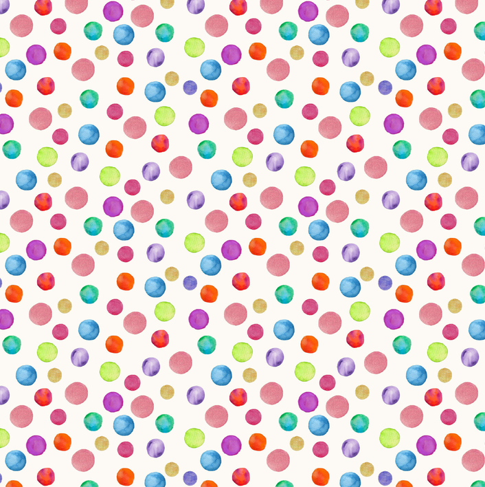 Cotton Poplin Digital Dots Ecru