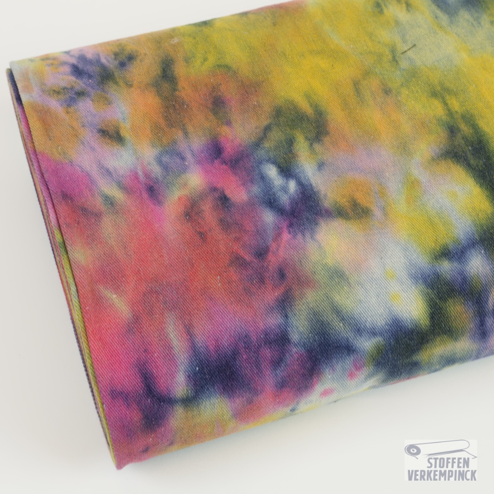 Heavy Jeans Tie-dye Navy/Yellow/Fuchsia