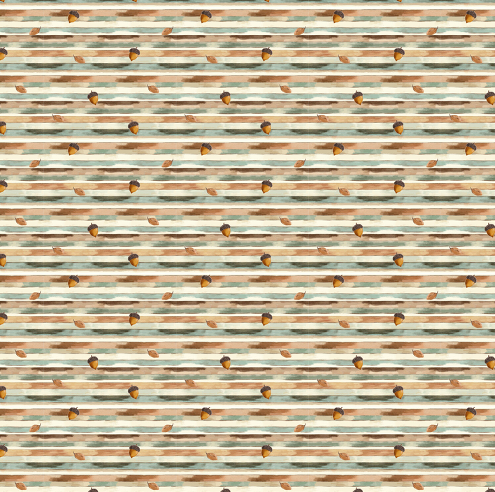 Jersey Katoen Digital Print Stripes/Nuts 