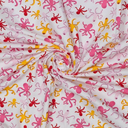 Jersey Katoen Octopus Pink/Yellow
