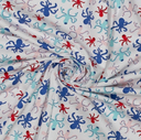 Jersey Katoen Octopus Blue/Red