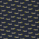 French Terry Brushed Daschshund Navy