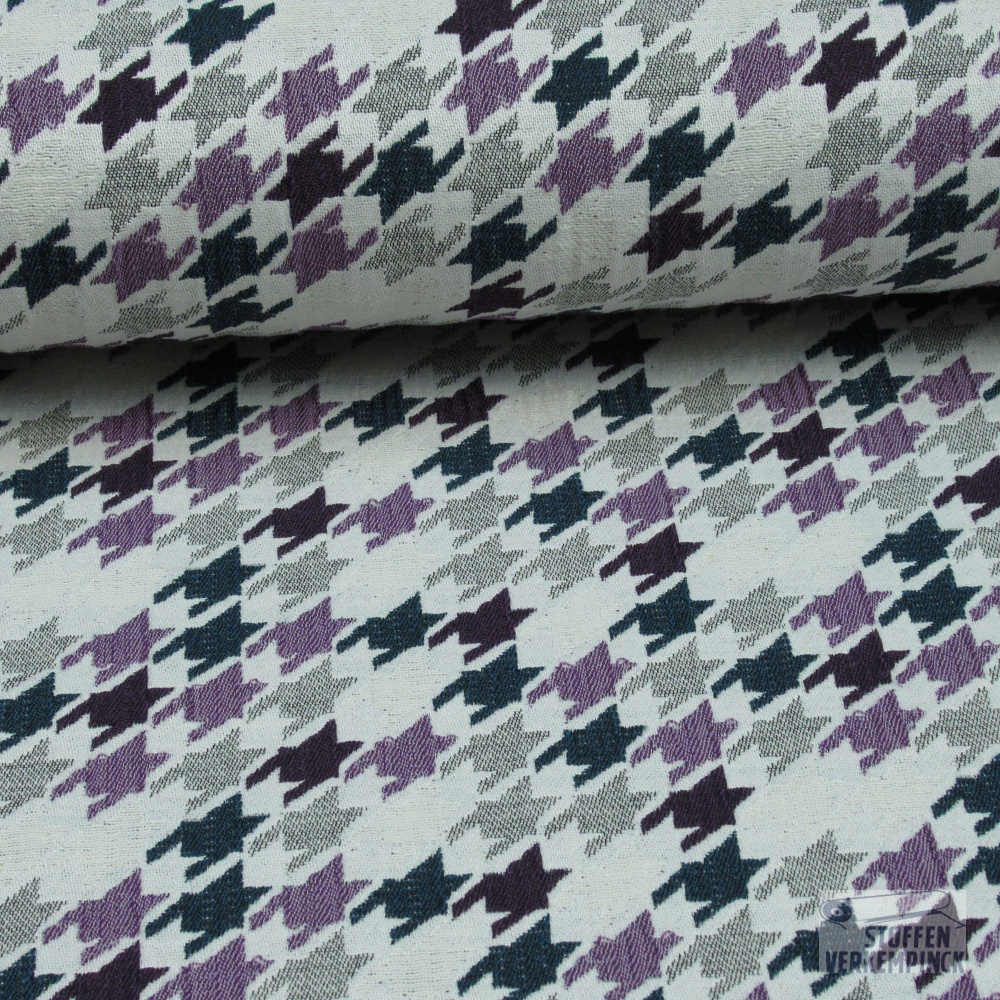 Jacquard Pied de Coq Violet