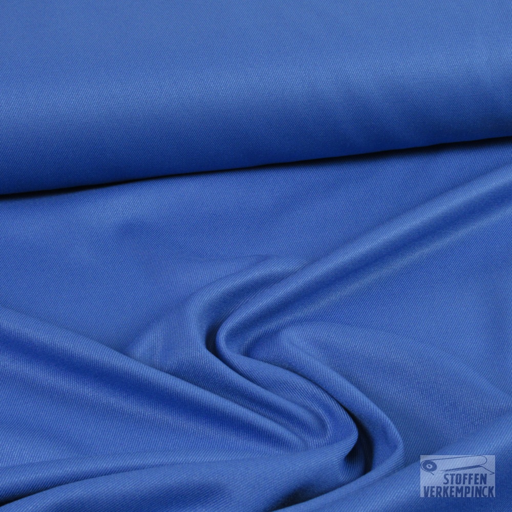 Breedtestretch Bamboe Helder Blauw