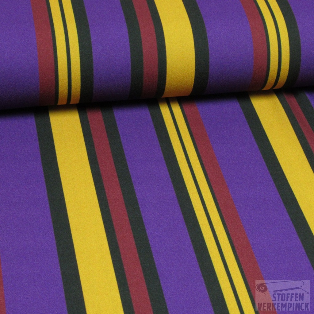 Crèpe Stripes Ocher/Purple