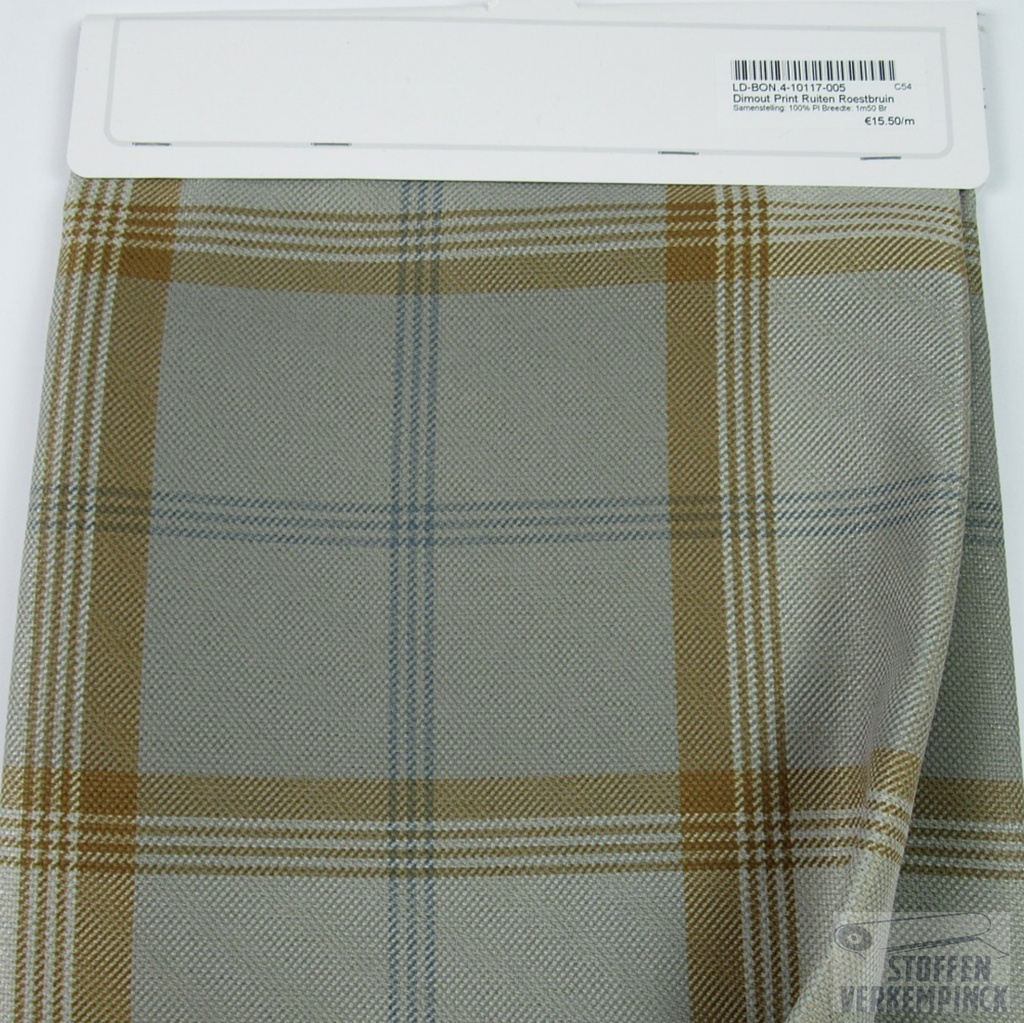 Dimout Print Ruiten Roestbruin