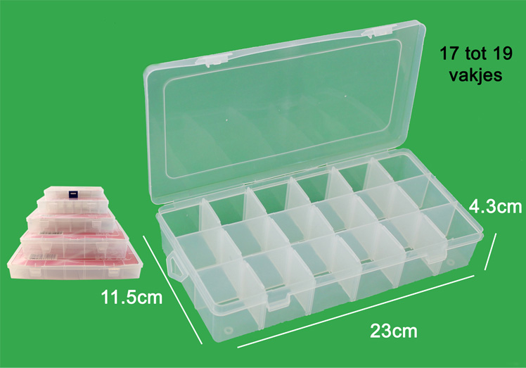 Hobby Box met Vakjes 23x12x4cm