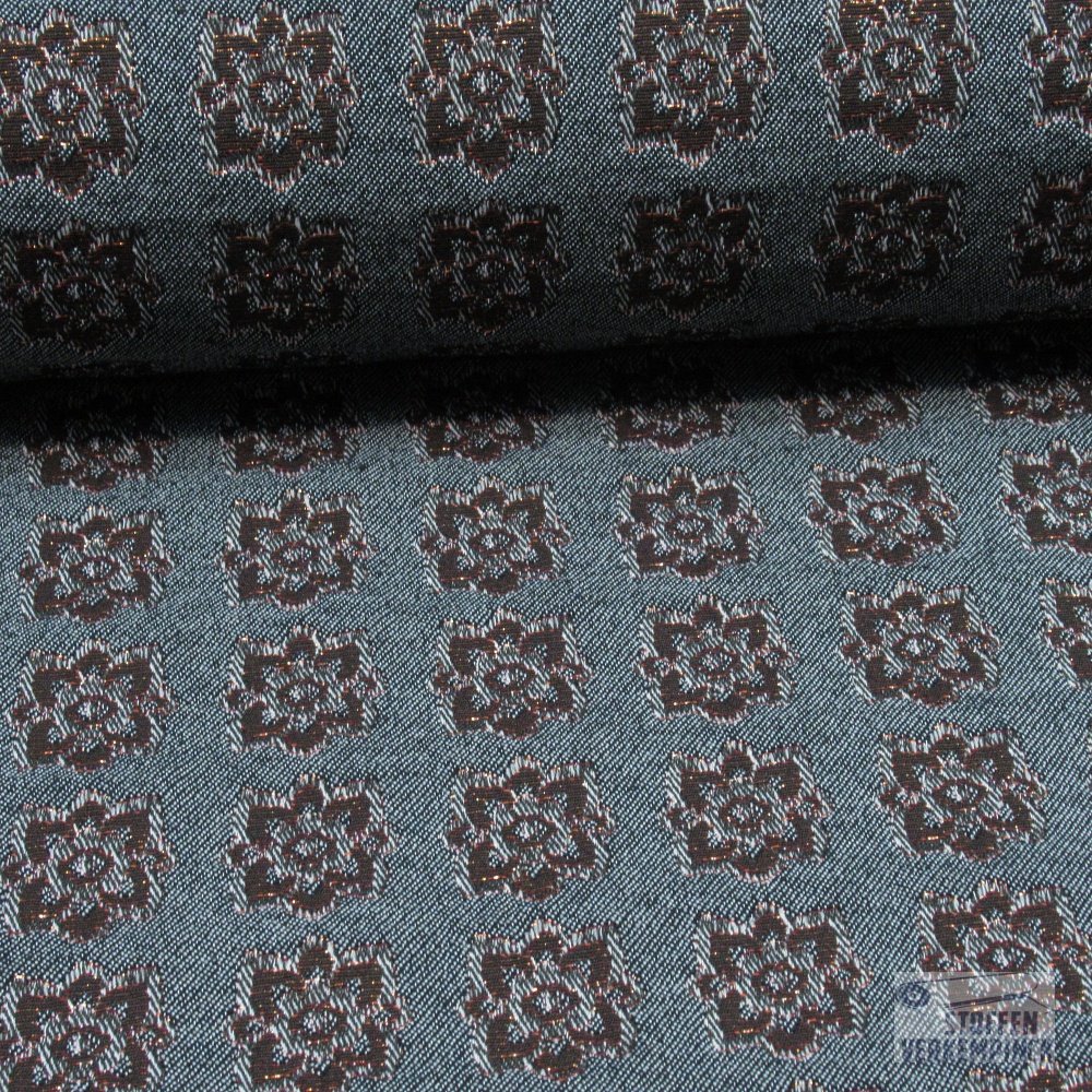 Jacquard Donker Grijs & Koper