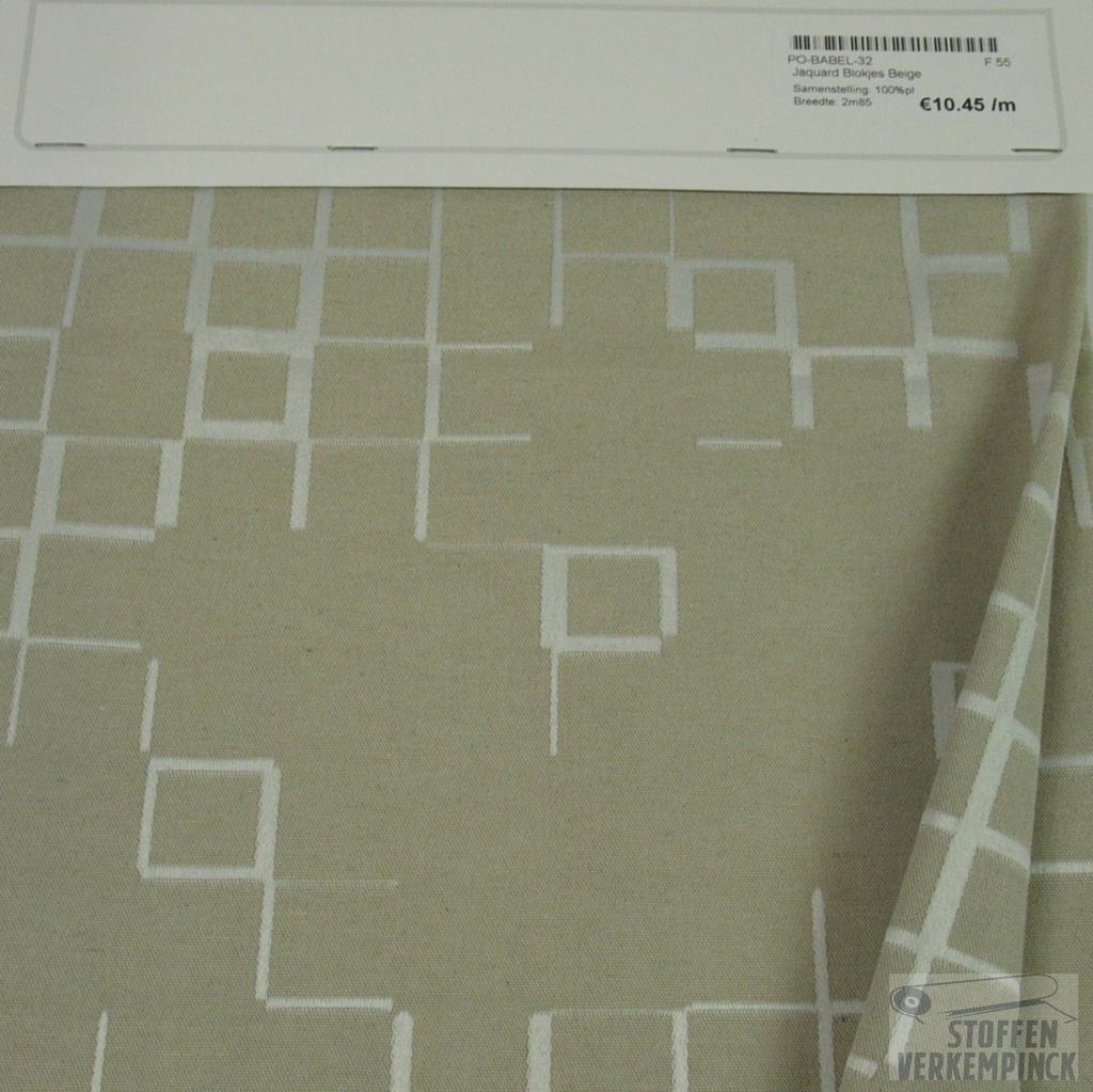 Jaquard Blokjes Beige