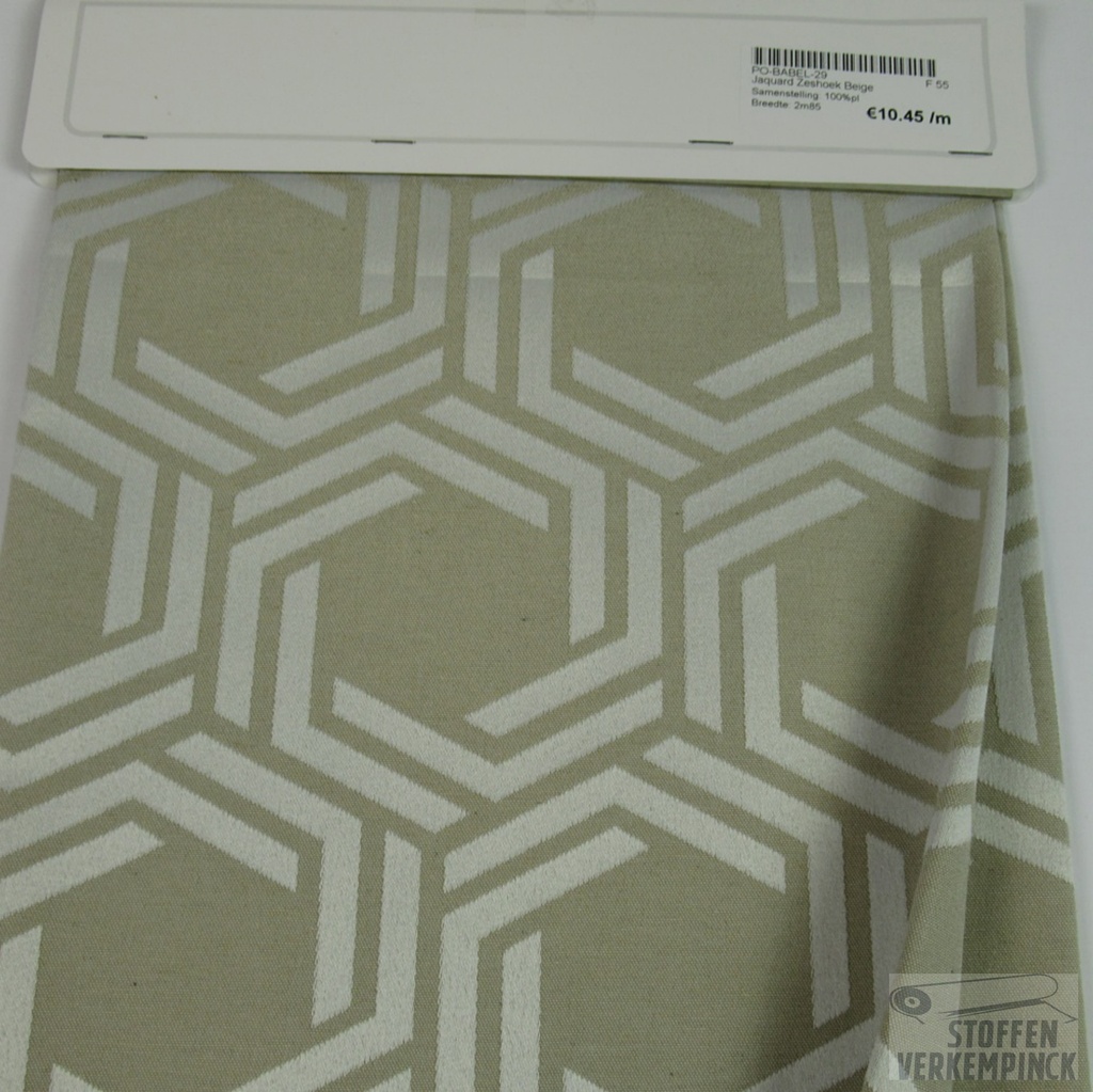 Jaquard Zeshoek Beige