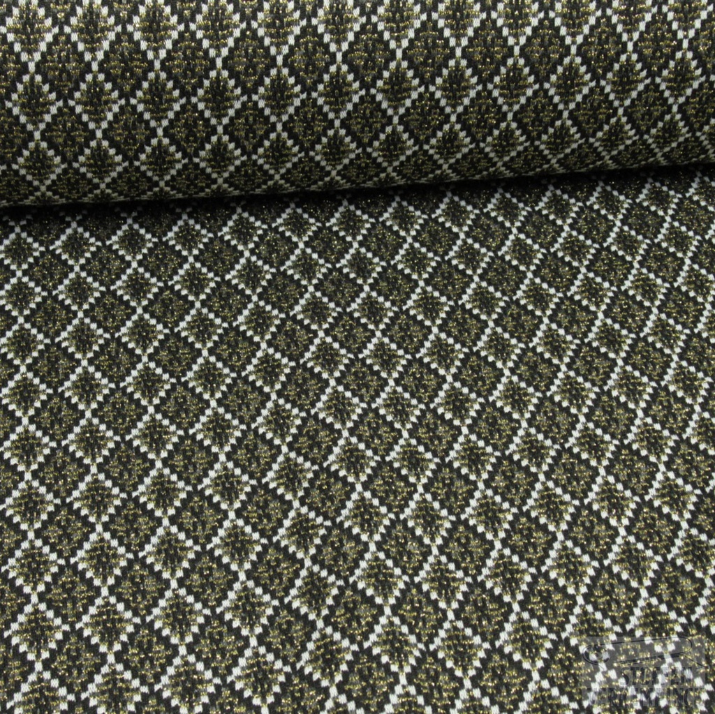 Jersey Jacquard Diamonds Gold