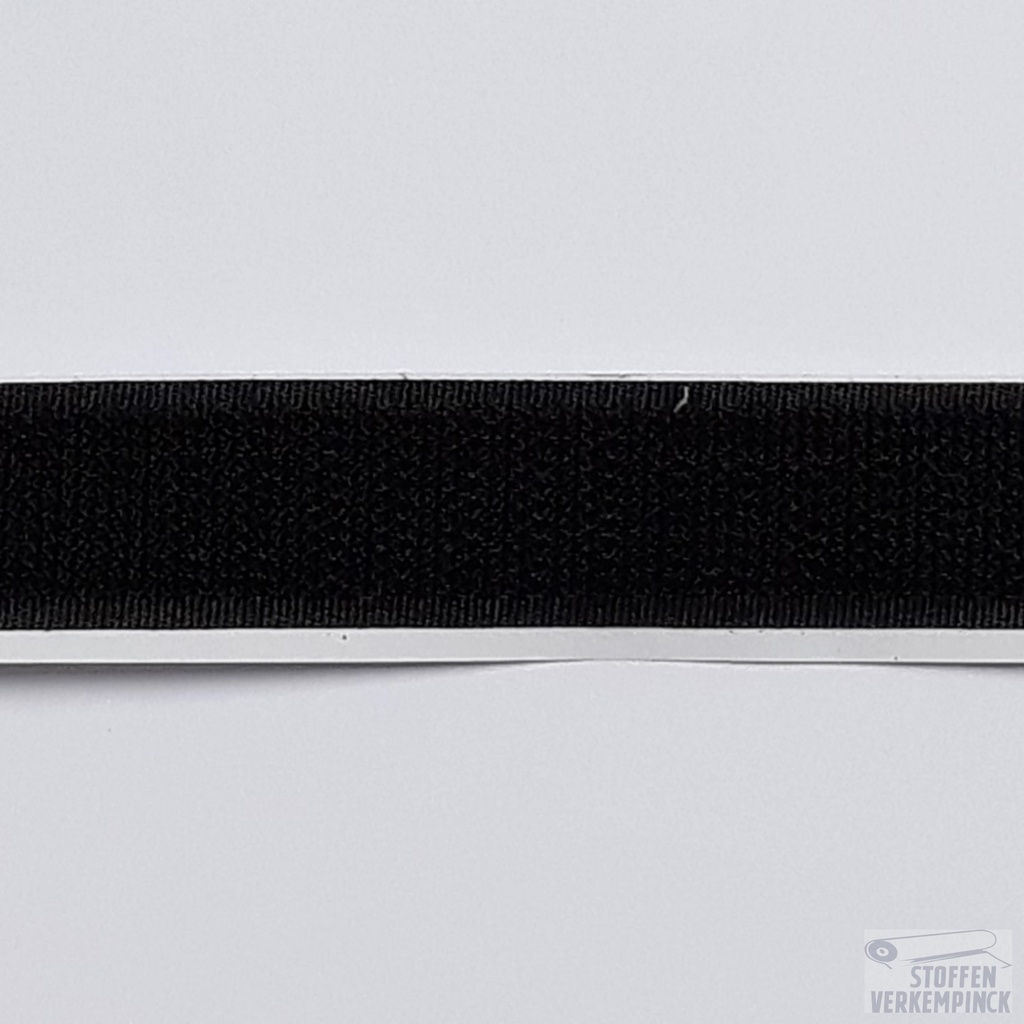 Klittenband Zelfklevend Haak 20mm Zwart