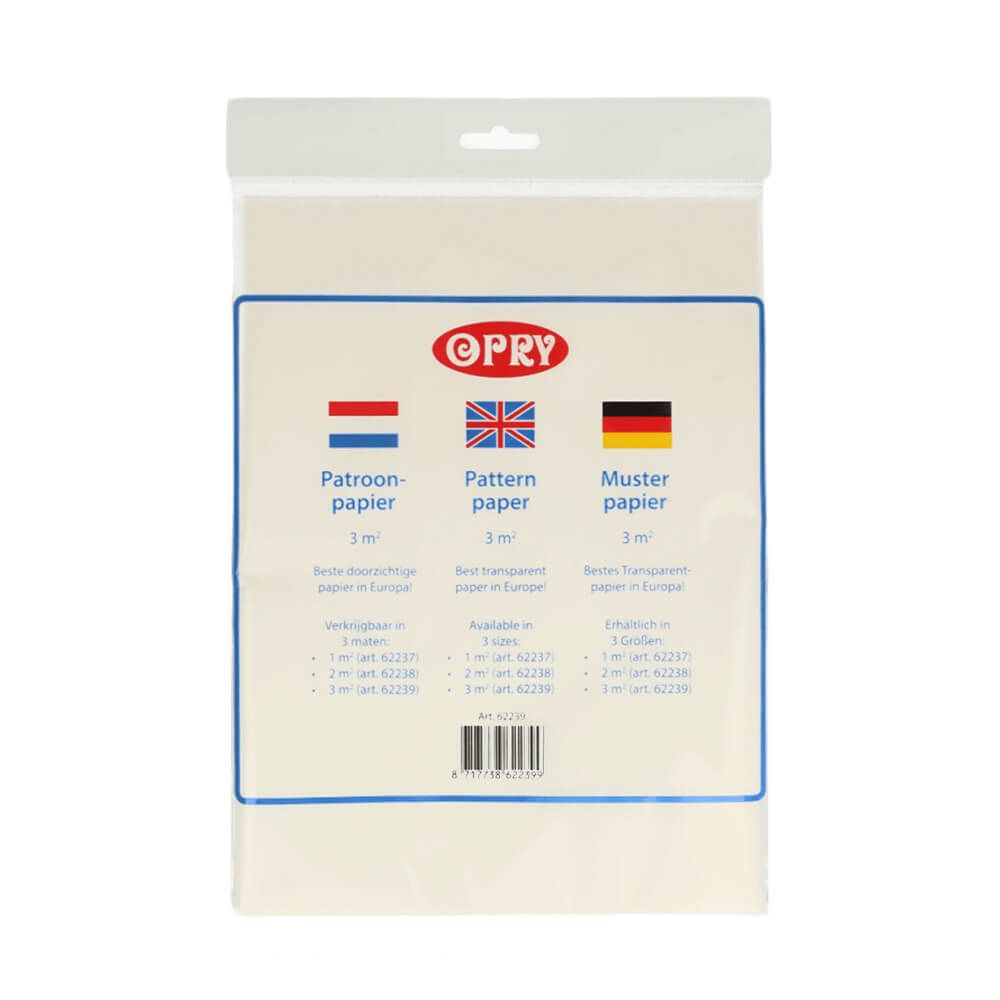 Opry Patroonpapier 3m² Transparant