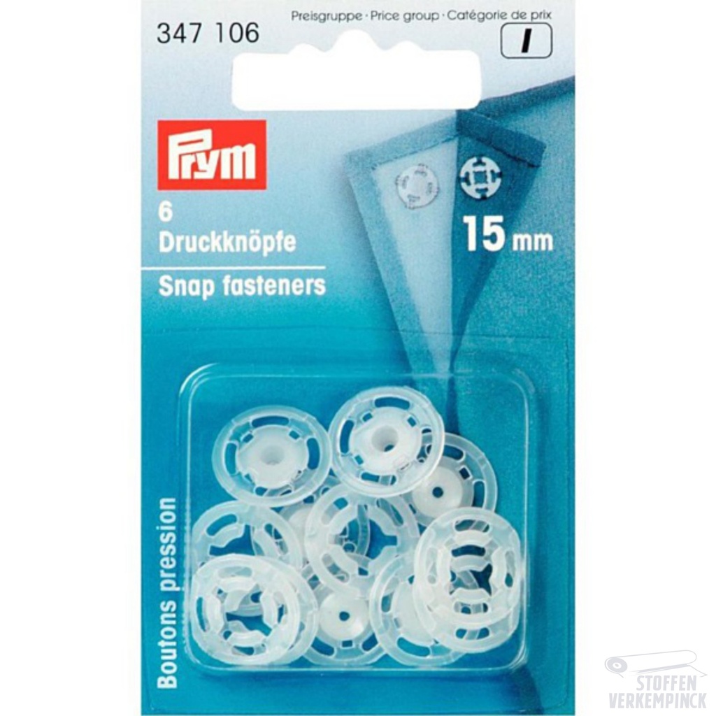 Prym Aannaaidrukknopen 15mm Plastic